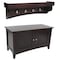 Alaterre Furniture Shaker Cottage Tray Shelf with Cabinet Bench, Espresso ASCA0509P0 - alternate 1
